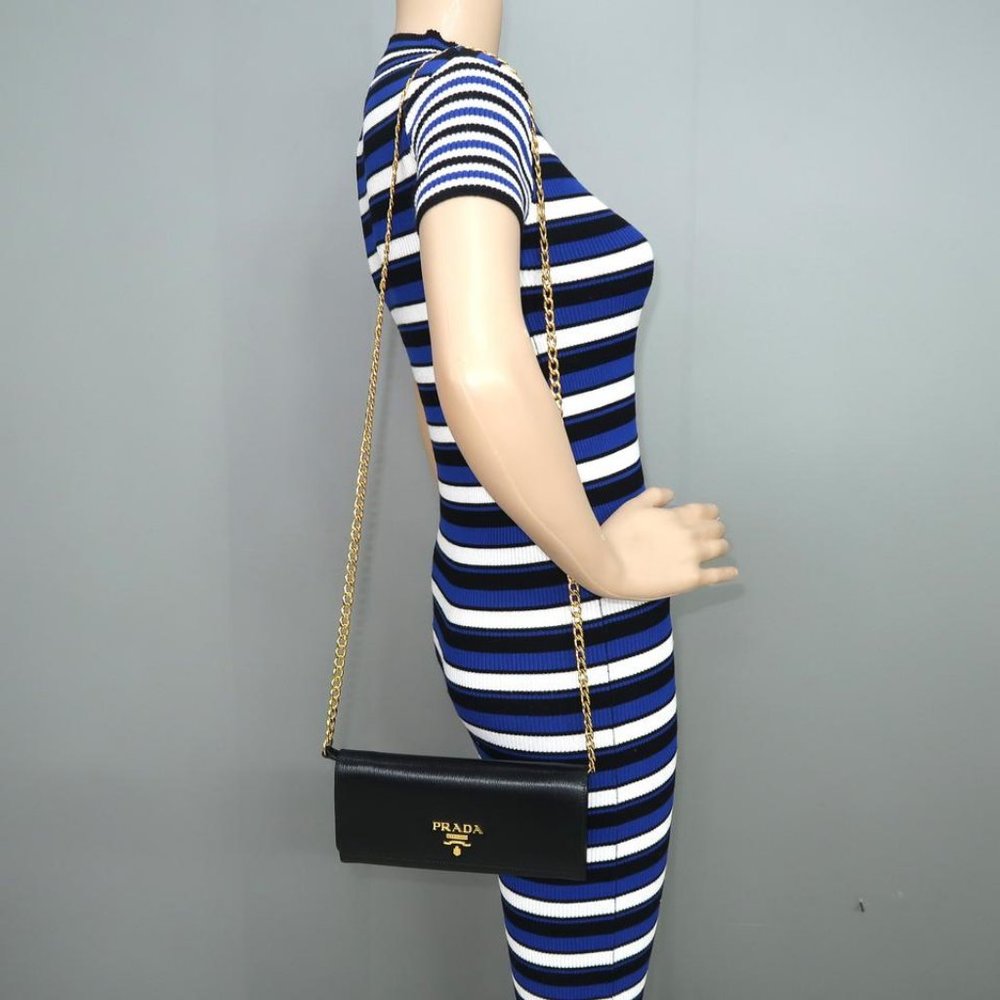 💯 AuthPrada Wallet on Chain Saffiano Shoulder Bag - Picture 8 of 8